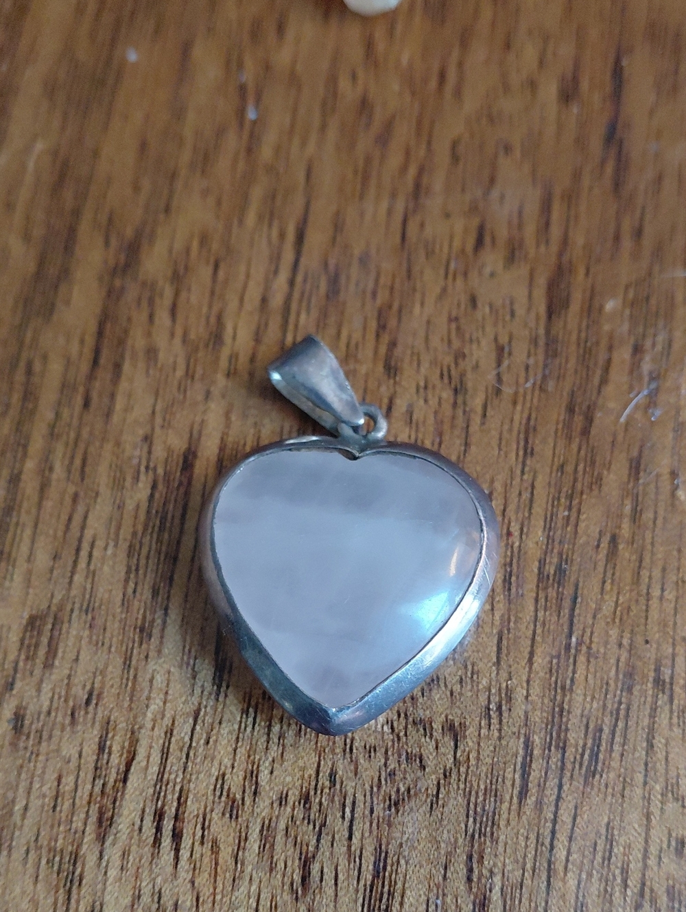 Rose Quartz Sterling 925 Heart Pendant